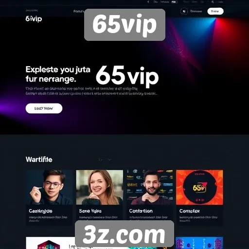 Análise da interface do site 65vip