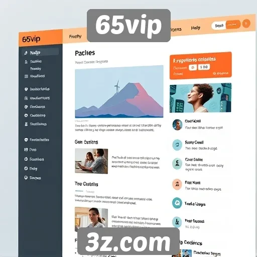 Análise da interface do usuário do site 65vip